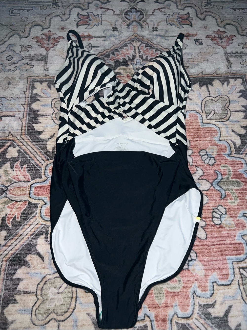 Summer Salt Striped Black & White One-Piece Swimsuit